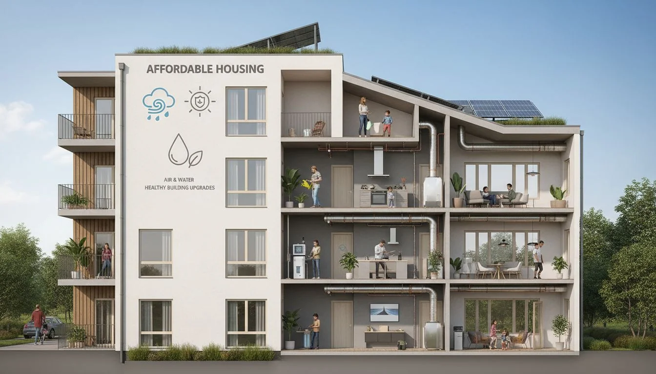 Healthy Building Upgrades affordable housing air water upgrades