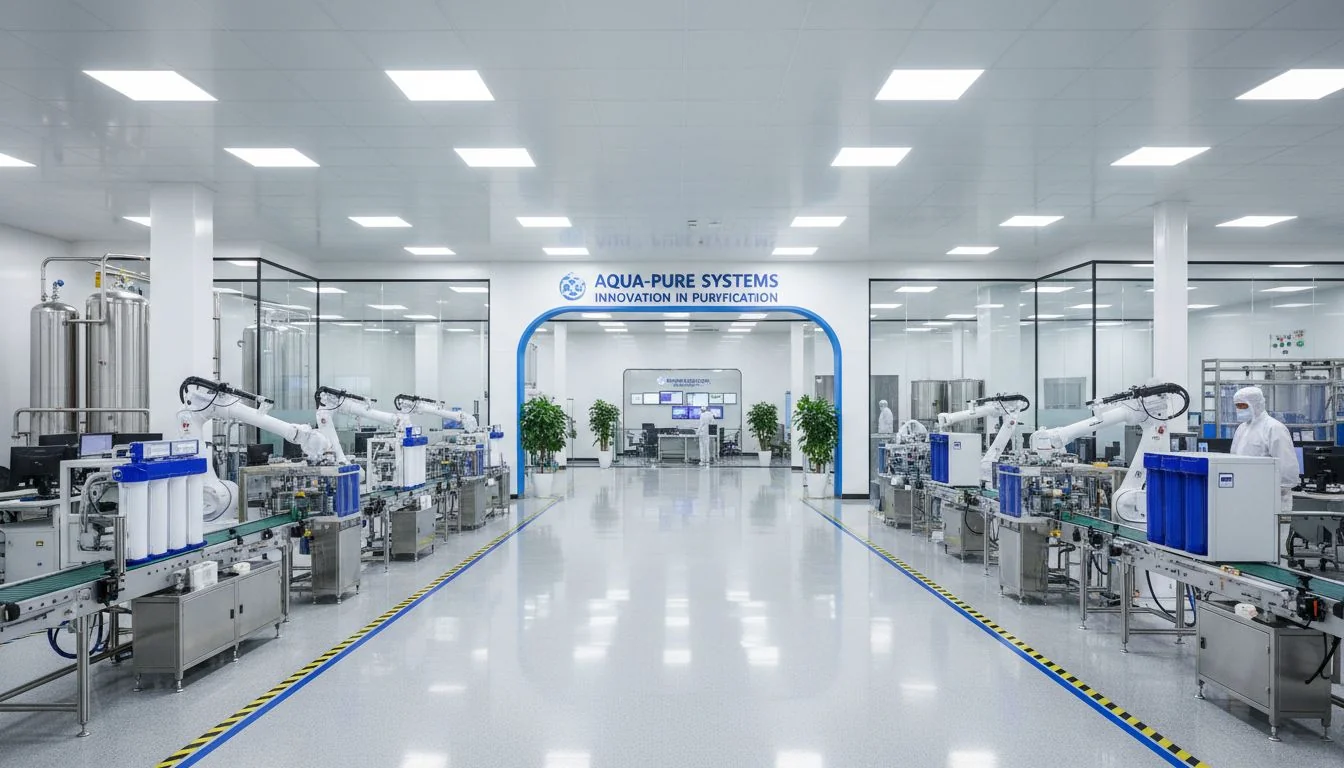 High Tech Factory Modern clean manufacturing facility for water purifiers