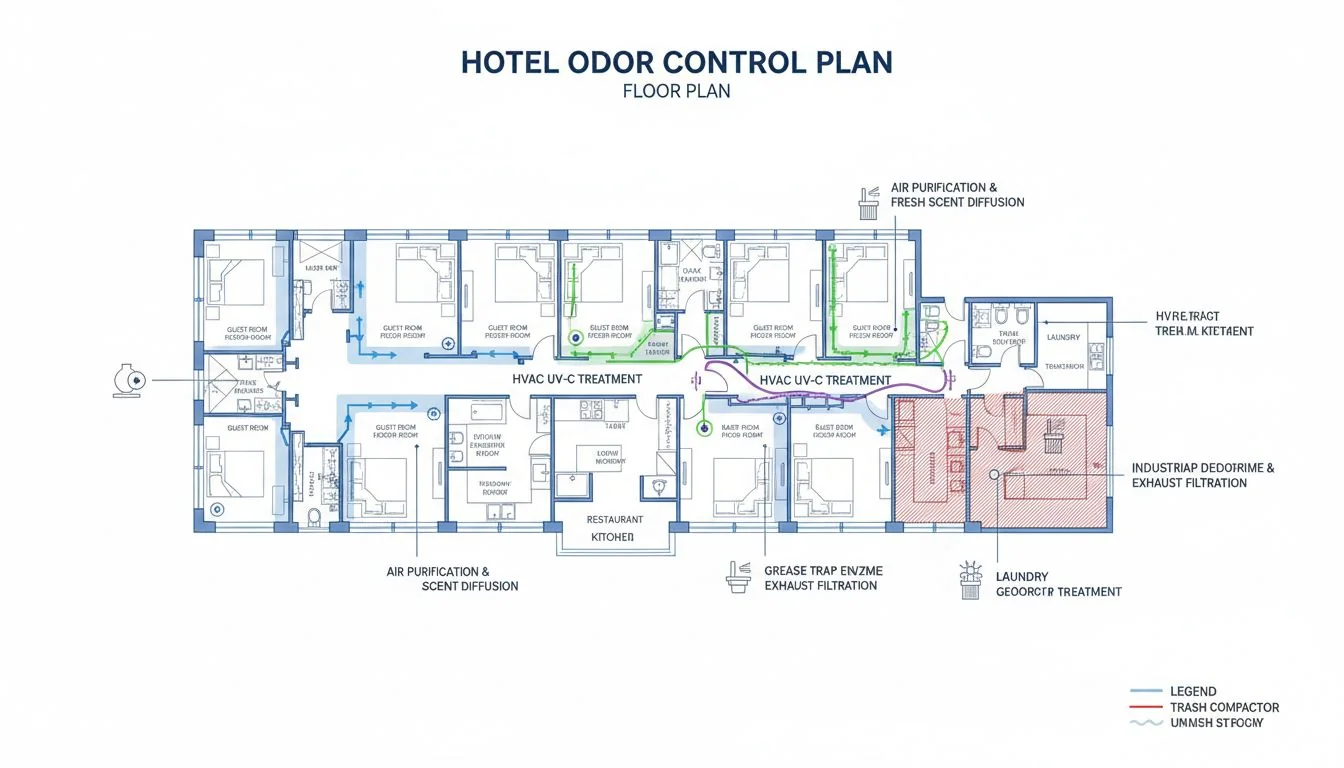 hotel floor plan odor control