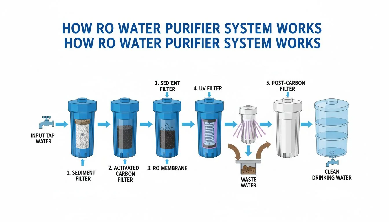 how RO water purifier system works