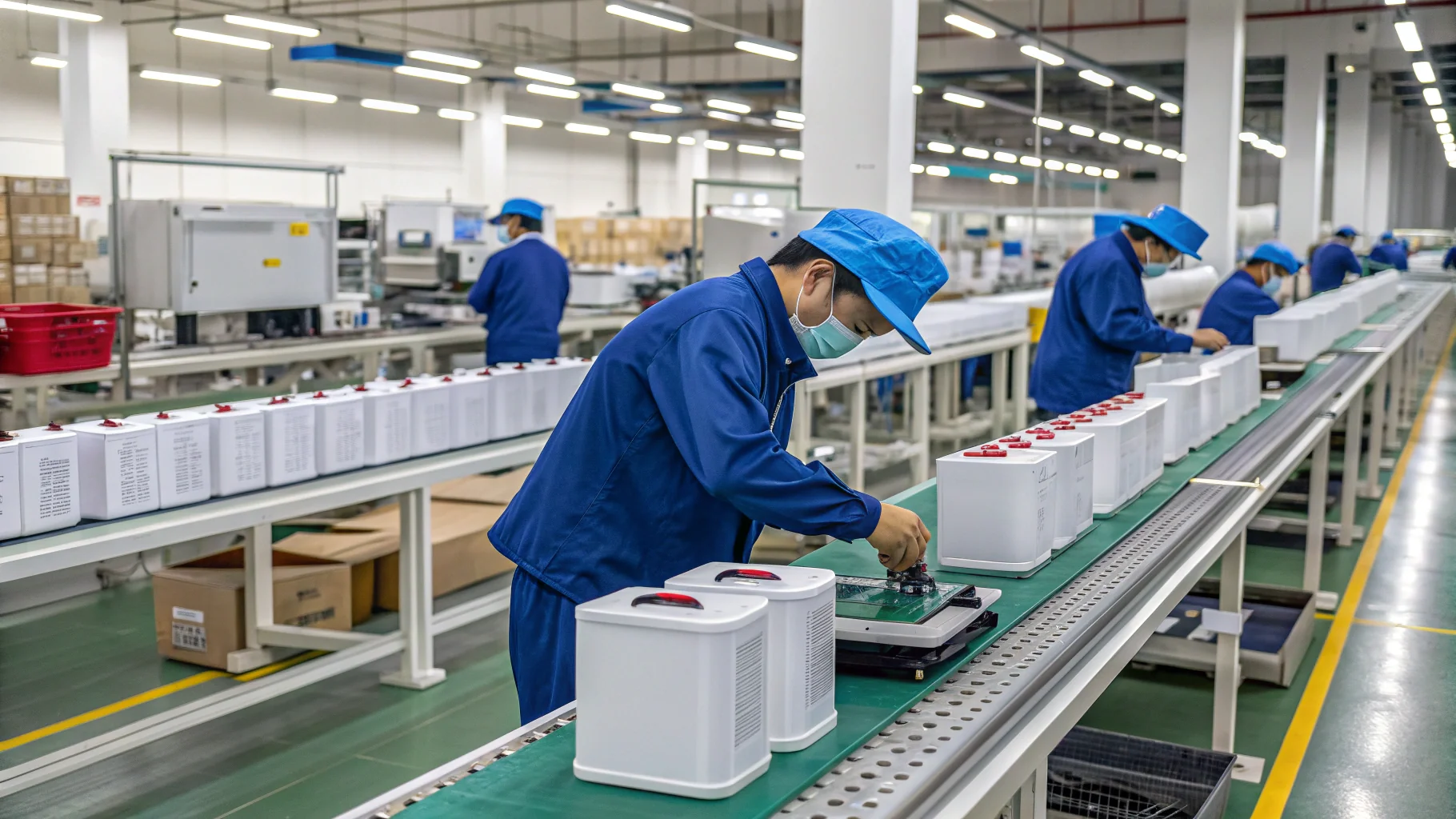 An assembly line for humidifiers in a Vietnamese factory