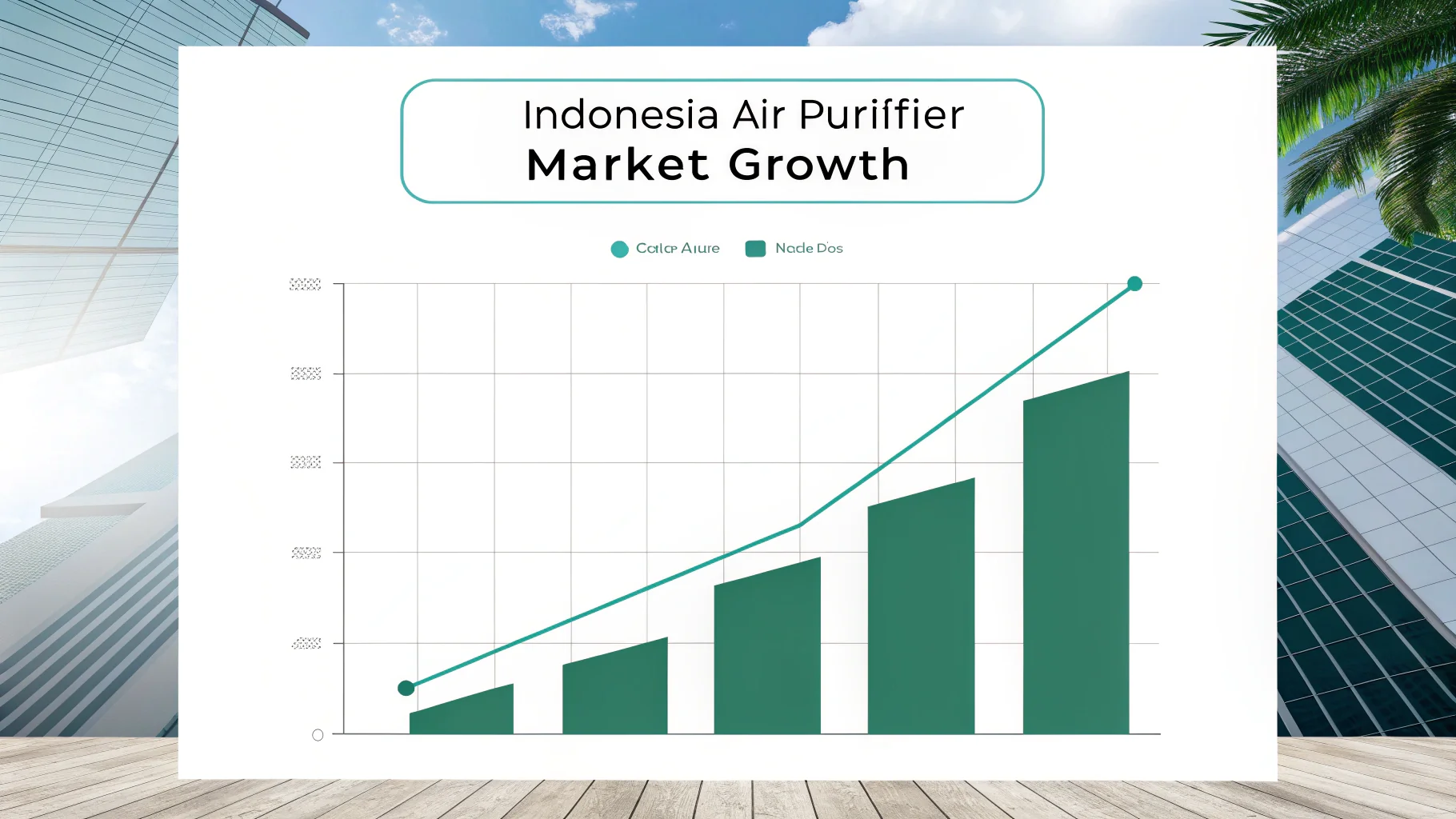 Chart showing the growth of the air purifier market in Indonesia