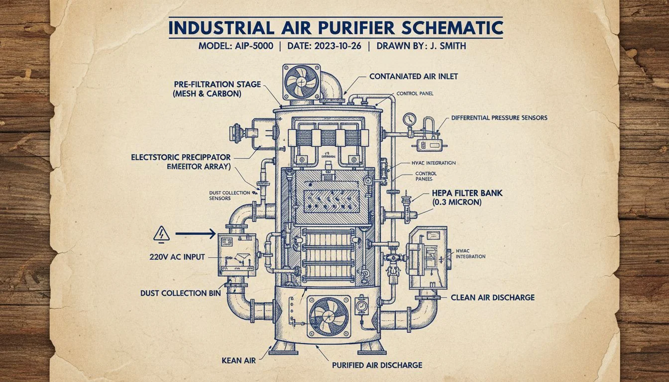 Industrial Air Purifier Schematic industrial air purifier schematic design