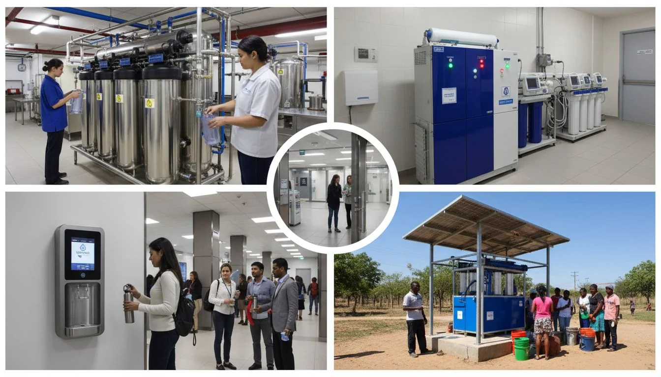 Institutional water filter scenarios