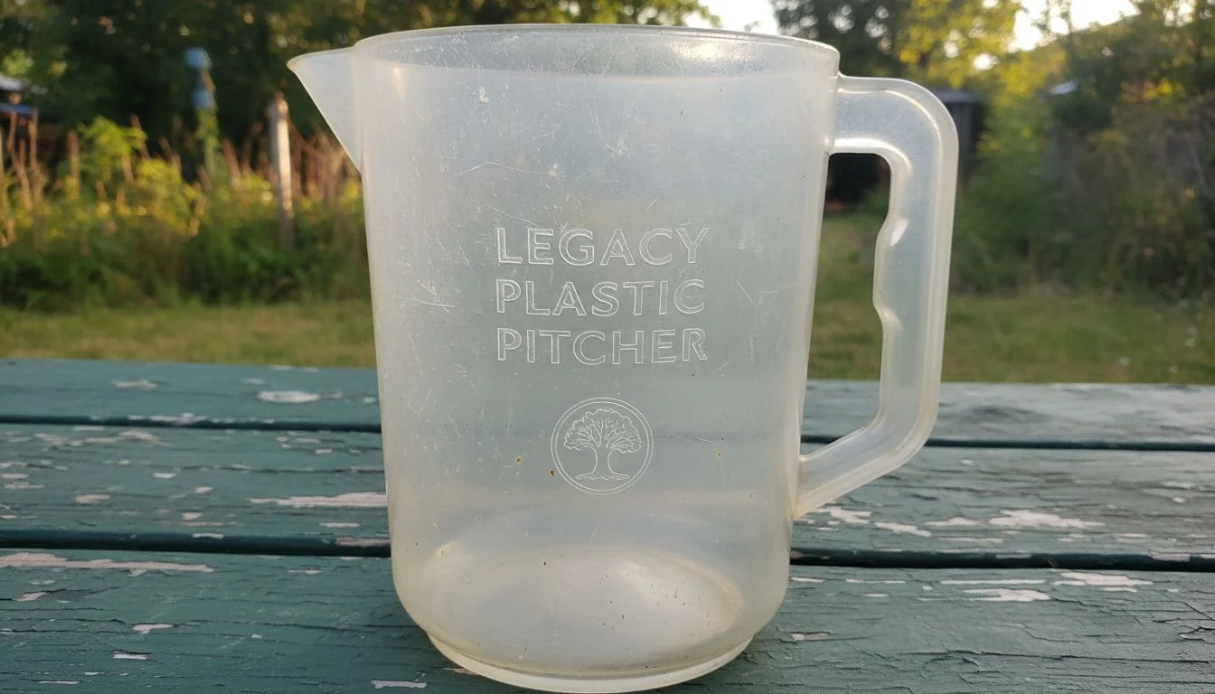 old plastic water pitcher