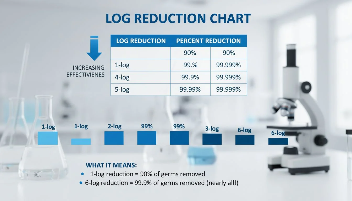log reduction chart explanation