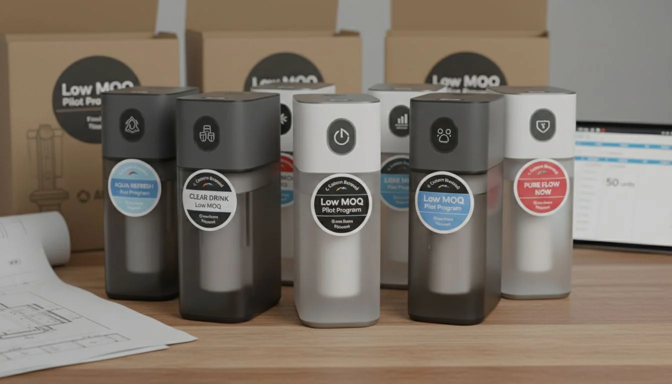 image of a small batch of custom branded water purifiers