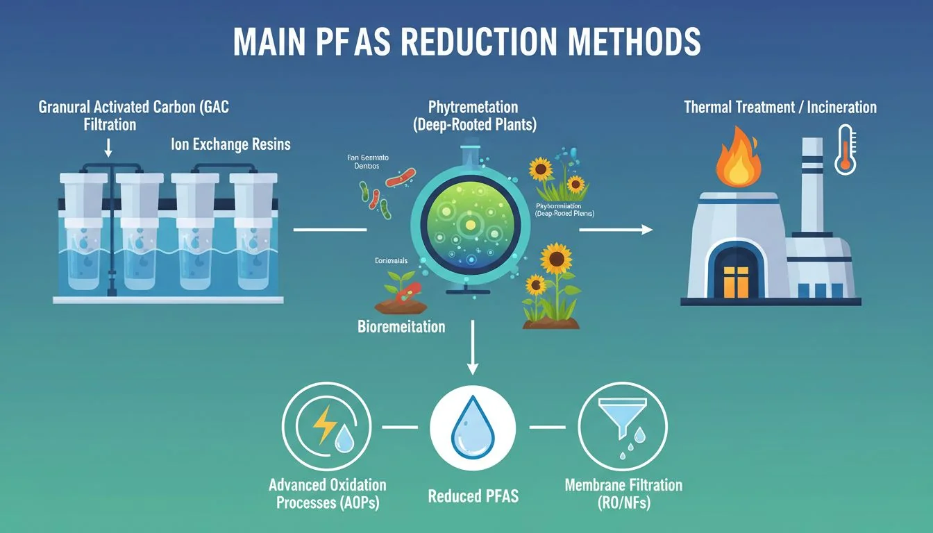 Mainstream PFAS reduction methods