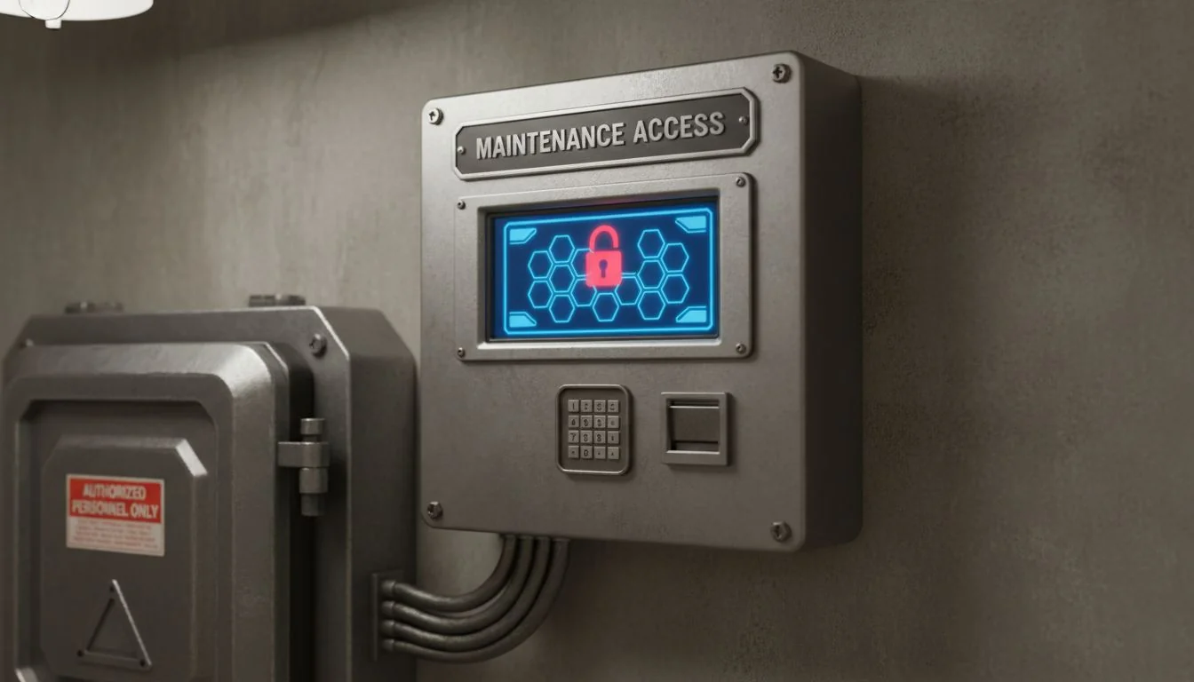 Maintenance Access maintenance access security panel