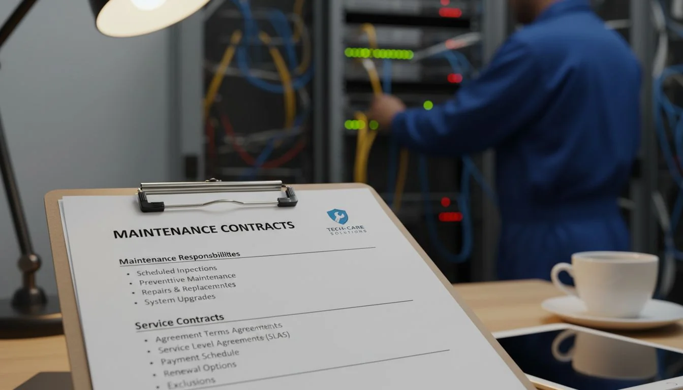 Maintenance Contracts Maintenance responsibilities and service contracts