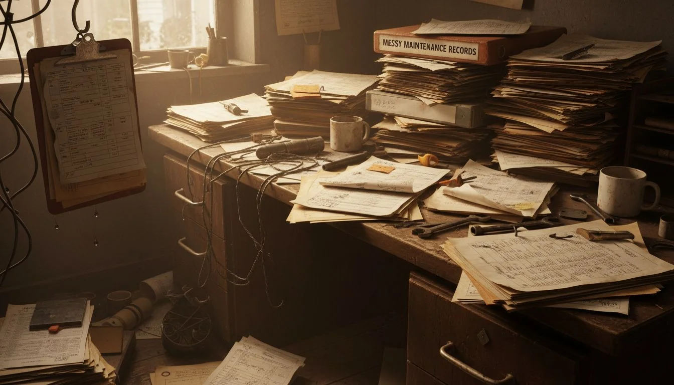 messy maintenance records