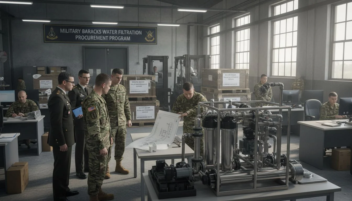 military barracks water filtration procurement