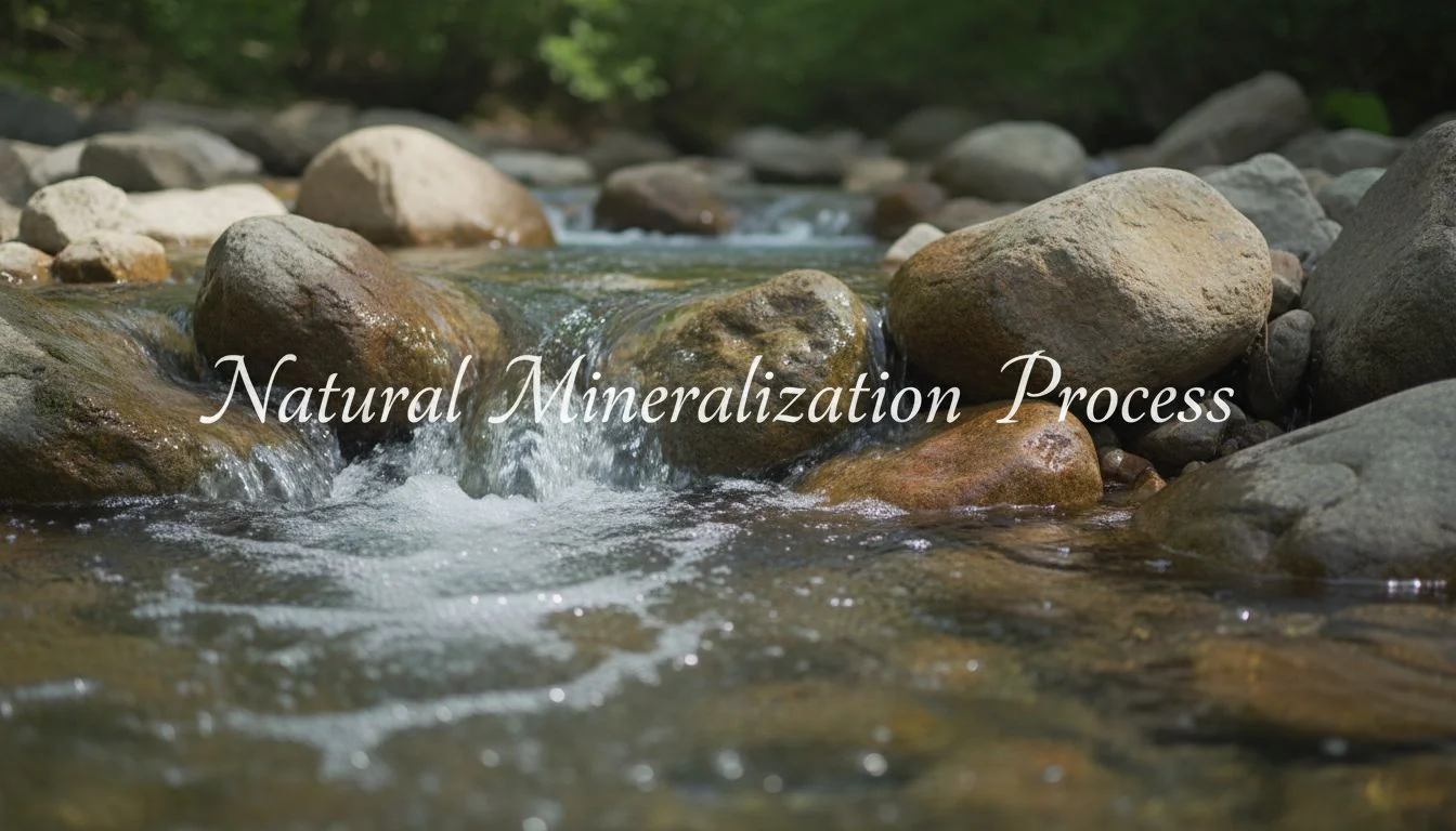 water flowing over natural river rocks