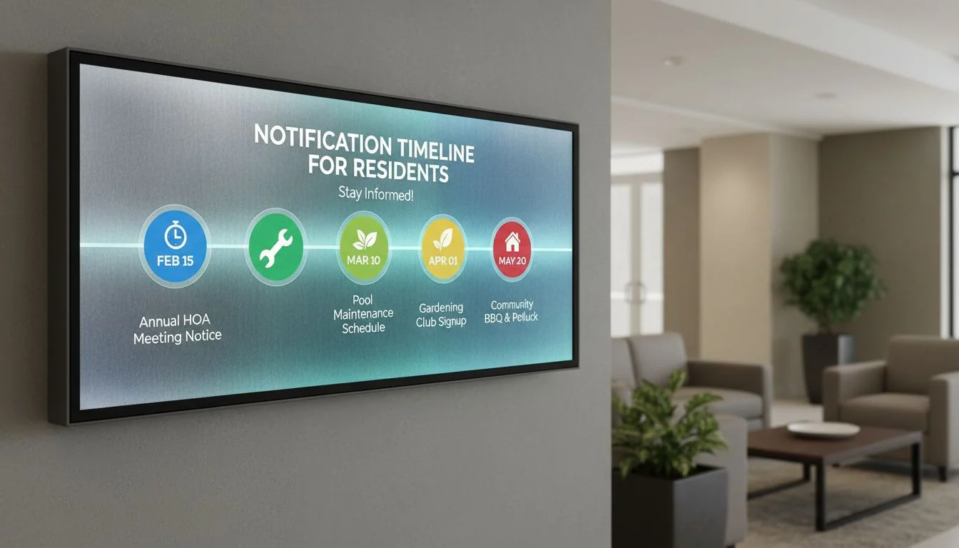 Notification timeline for residents