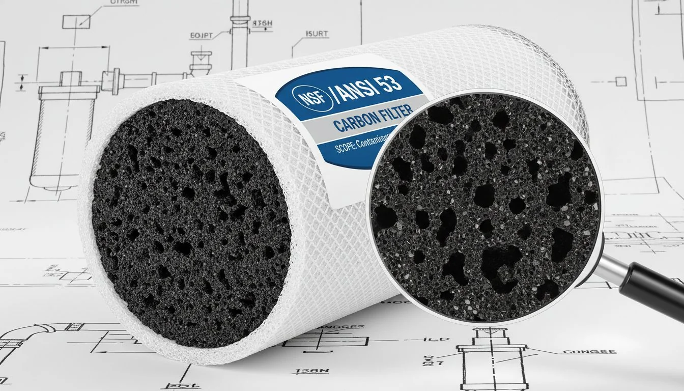 NSF ANSI 53 carbon filter scope