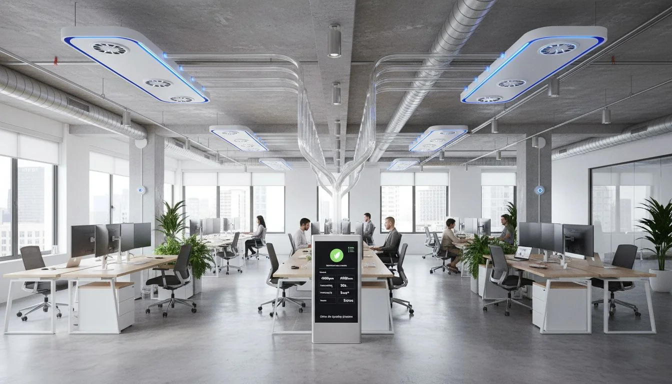 Office Air Quality System modern open plan office