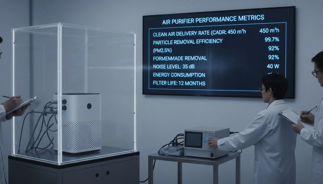 Air purifier performance testing