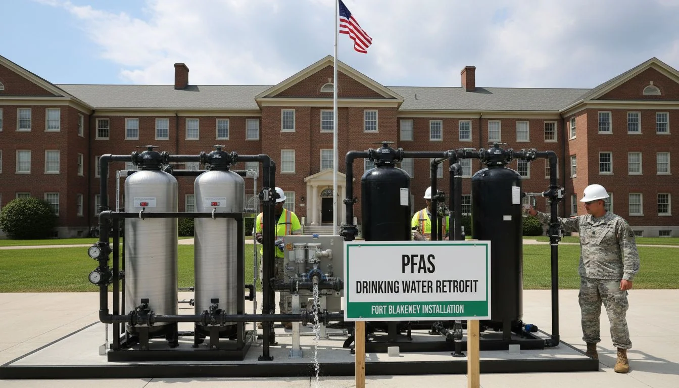 PFAS drinking water retrofit military barracks