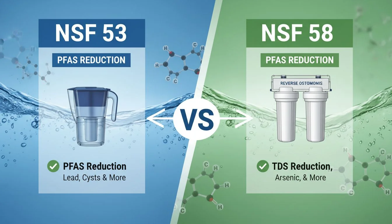PFAS reduction NSF 53 vs 58