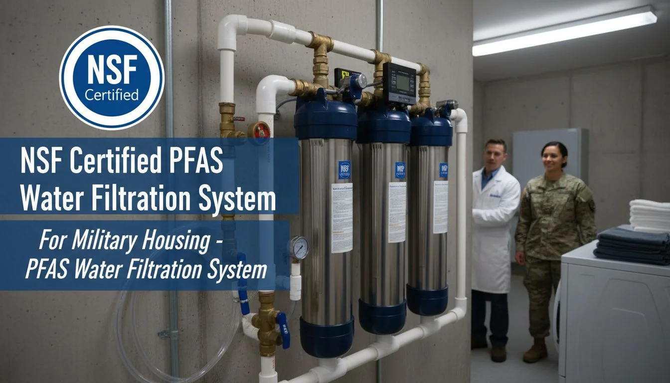 PFAS Water Filtration System NSF certified PFAS water filtration system for military housing