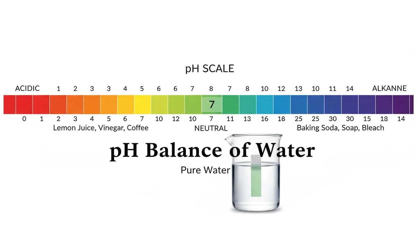 pH scale showing acidic neutral and alkaline levels