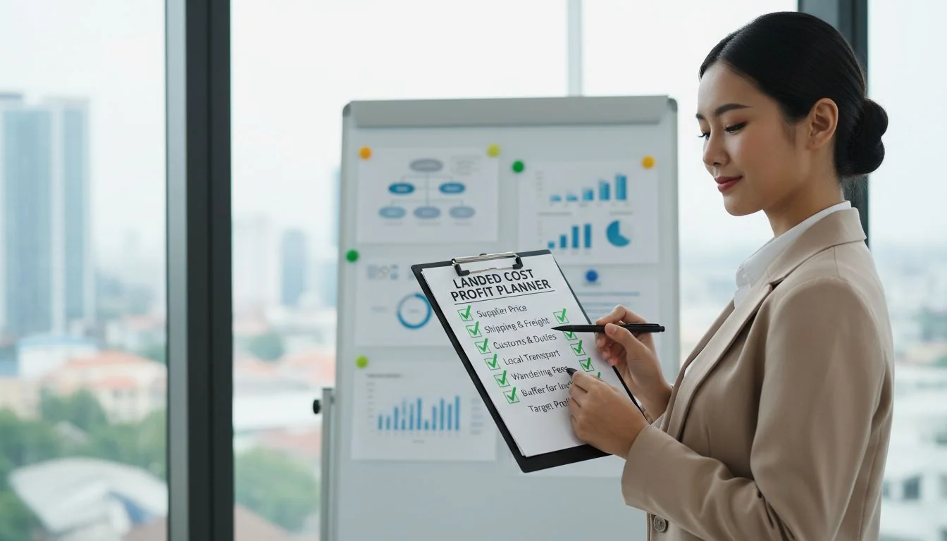 A person confidently looking at a checklist with green checkmarks on a clipboard.
