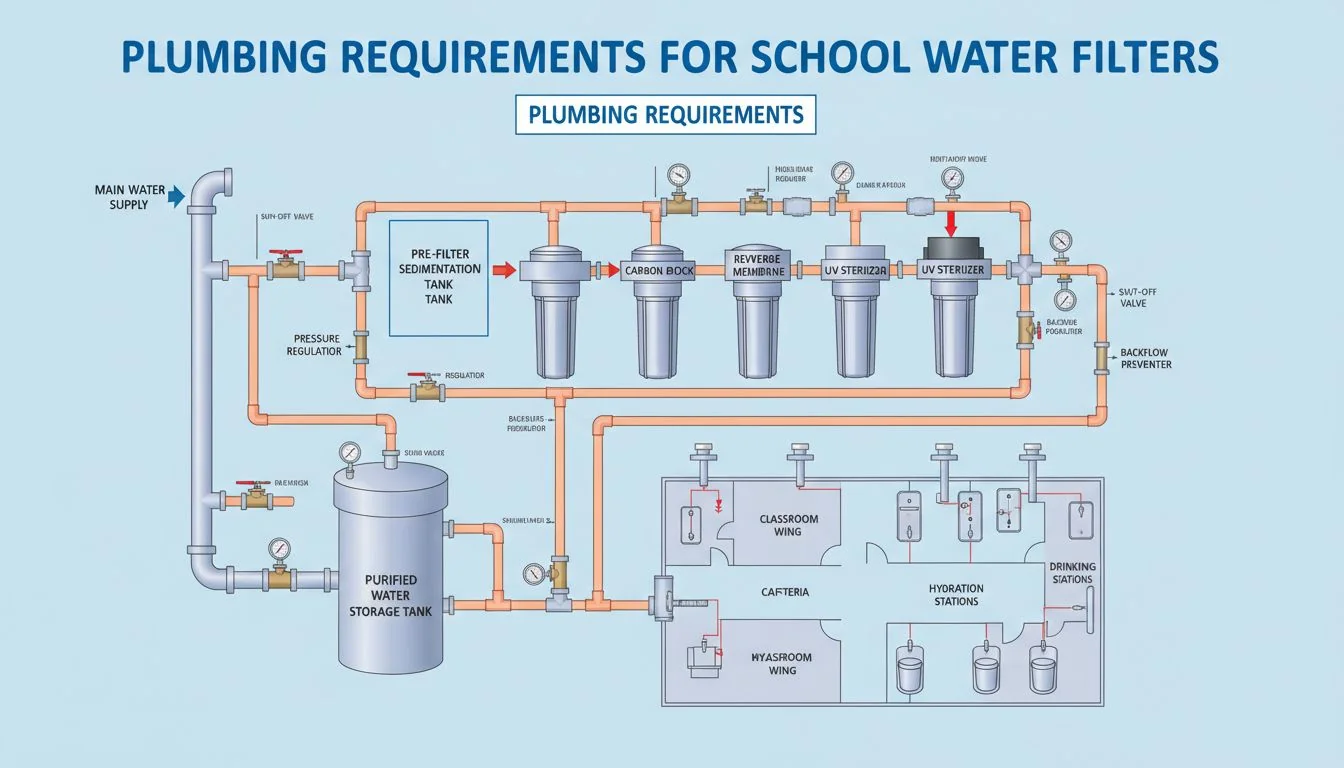Plumbing requirements for school water filters