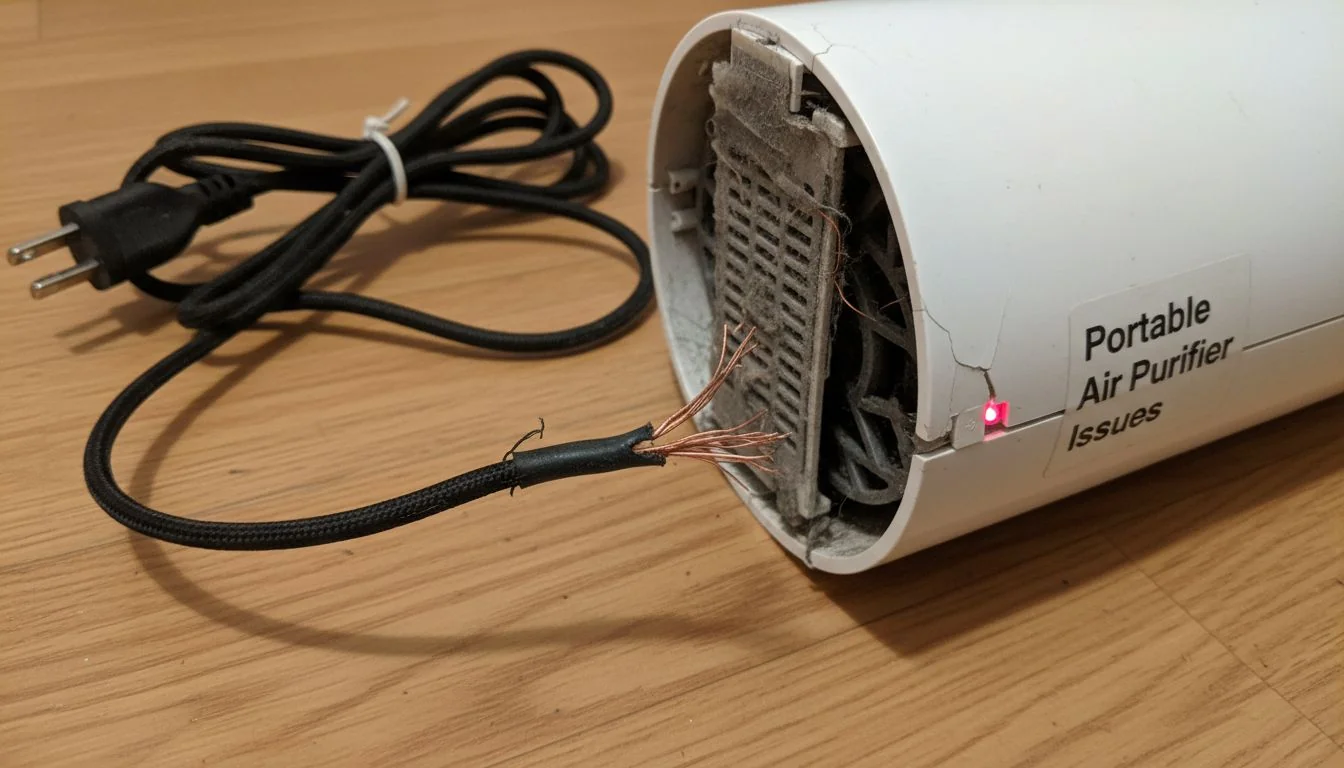 Portable Air Purifier Issues broken portable air purifier cord