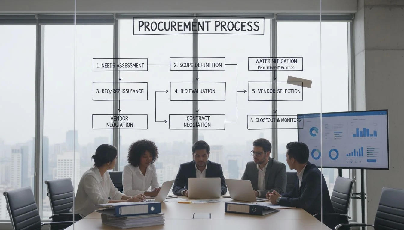 Procurement process for water mitigation