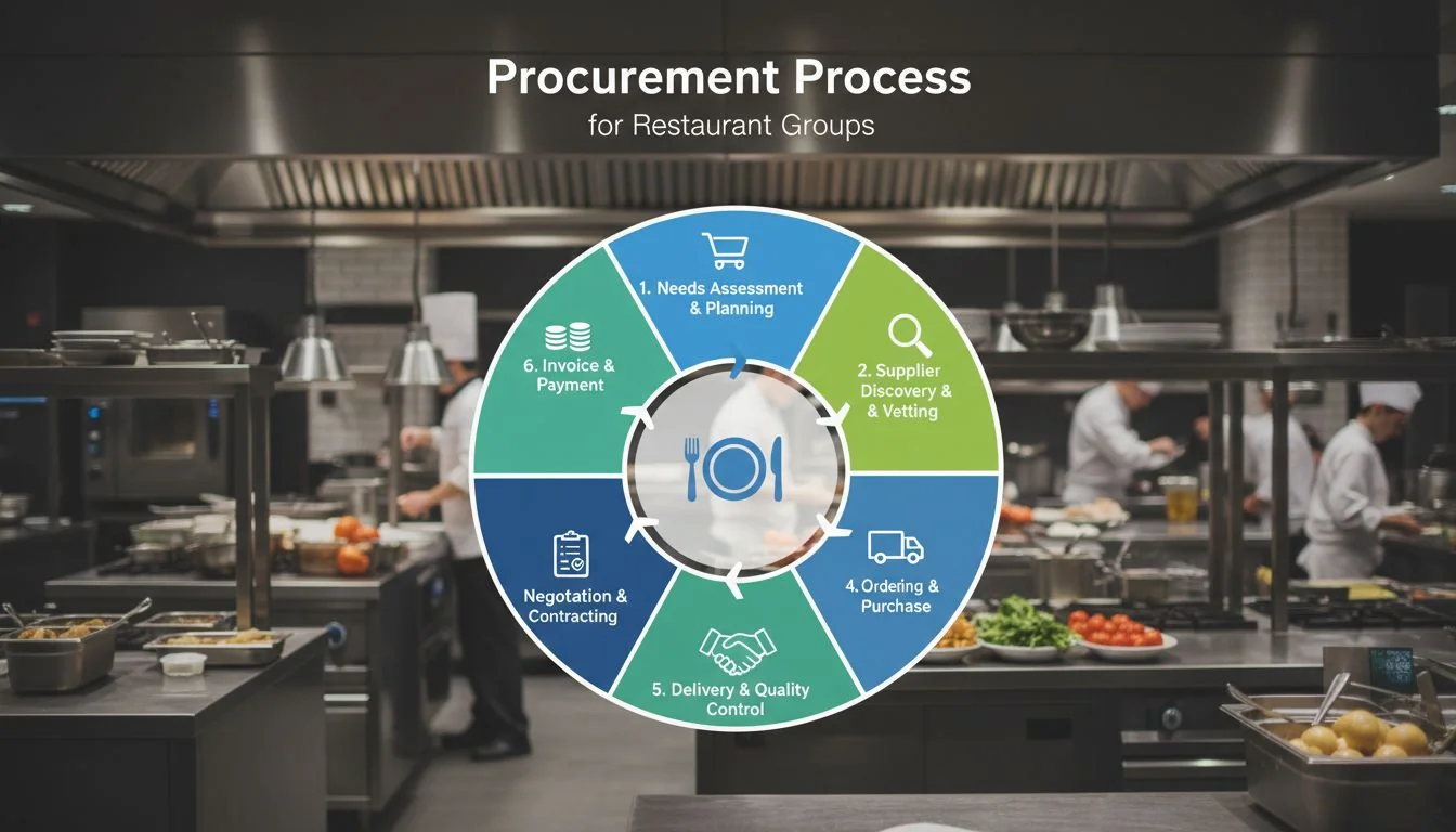 Procurement process for restaurant groups