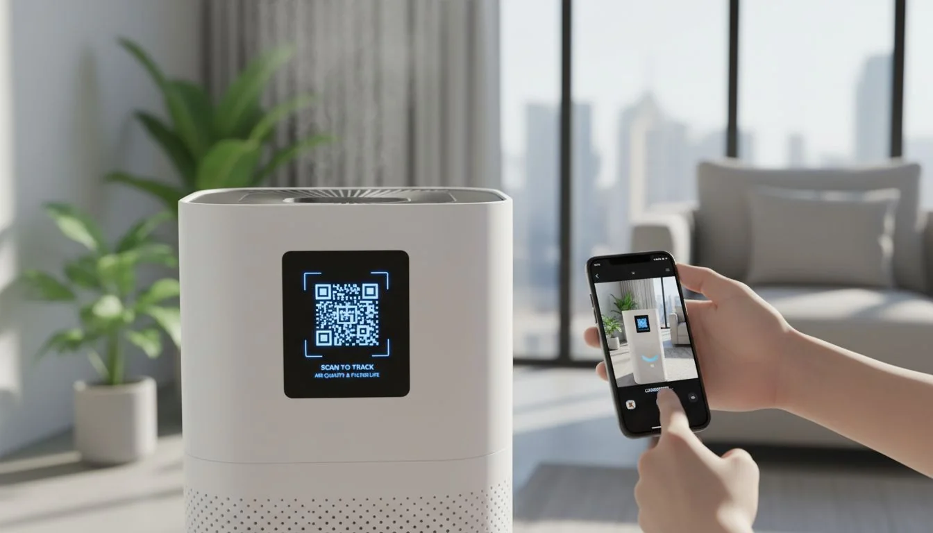 qr code tracking air purifier