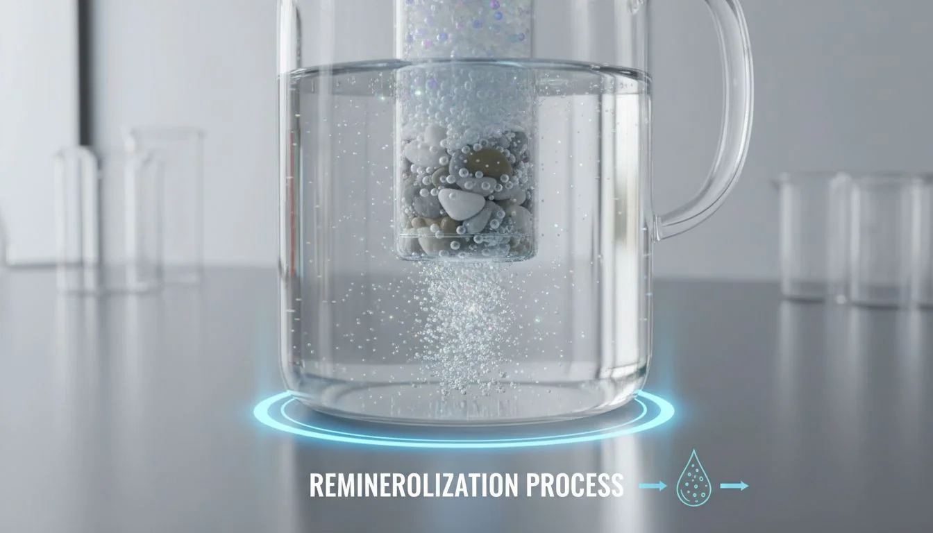 mineral cartridge adding nutrients to water