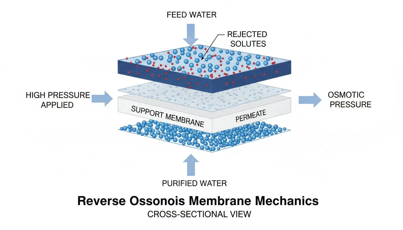 cross section of a reverse osmosis membrane