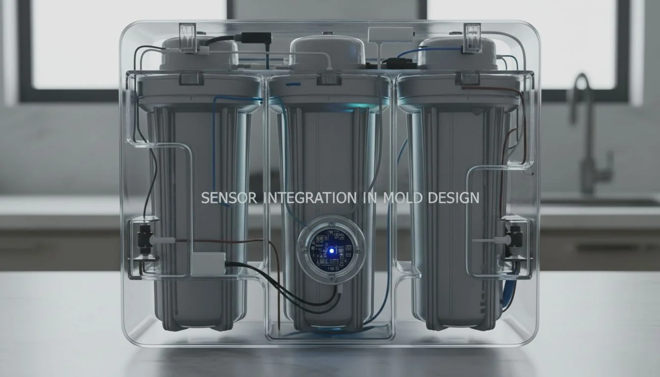 internal view of water purifier showing sensor placement