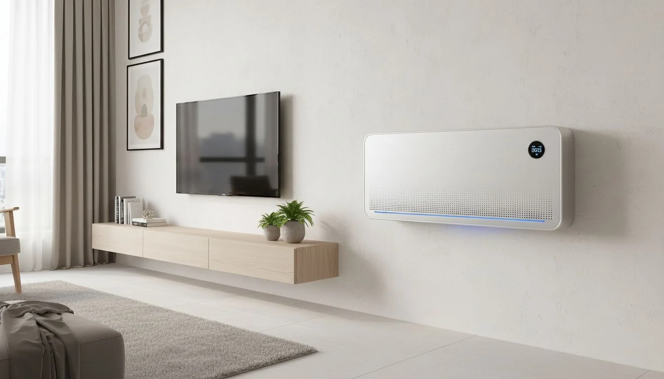 wall mounted air purifier saving space