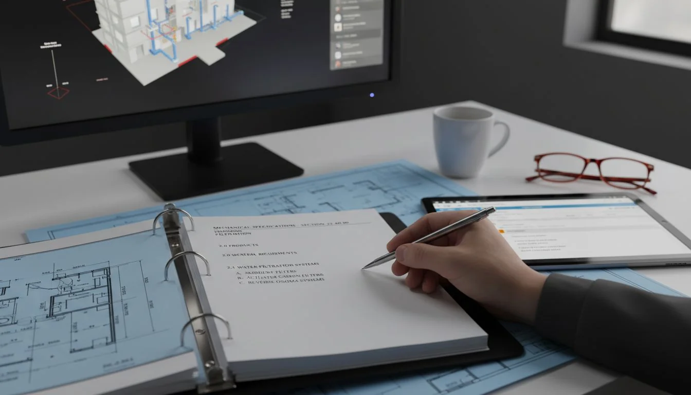 Specifying water filters in project documents