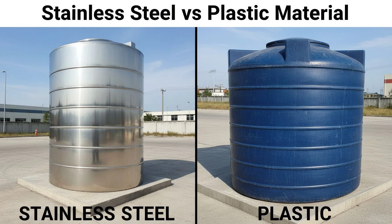 stainless steel water tank vs plastic tank