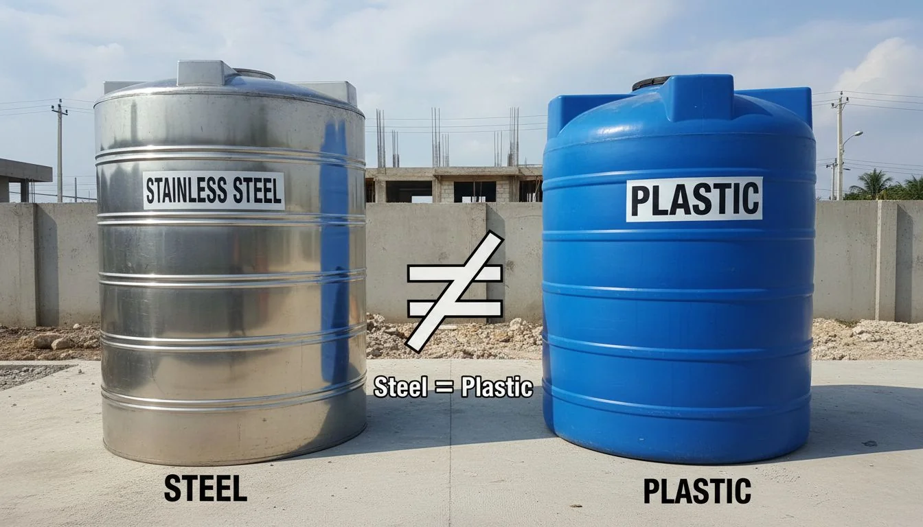 Steel vs Plastic Stainless steel water tank vs plastic tank