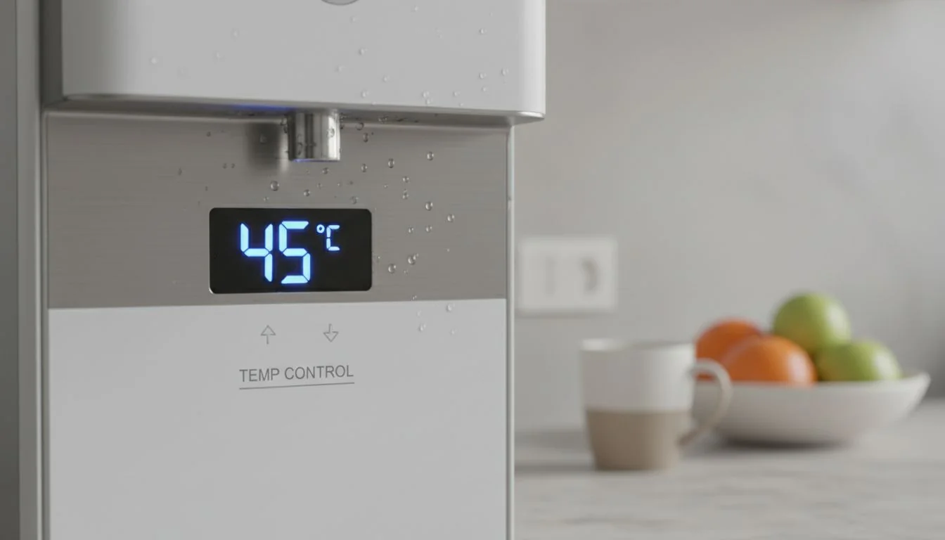 Temp Control digital temperature display on water purifier