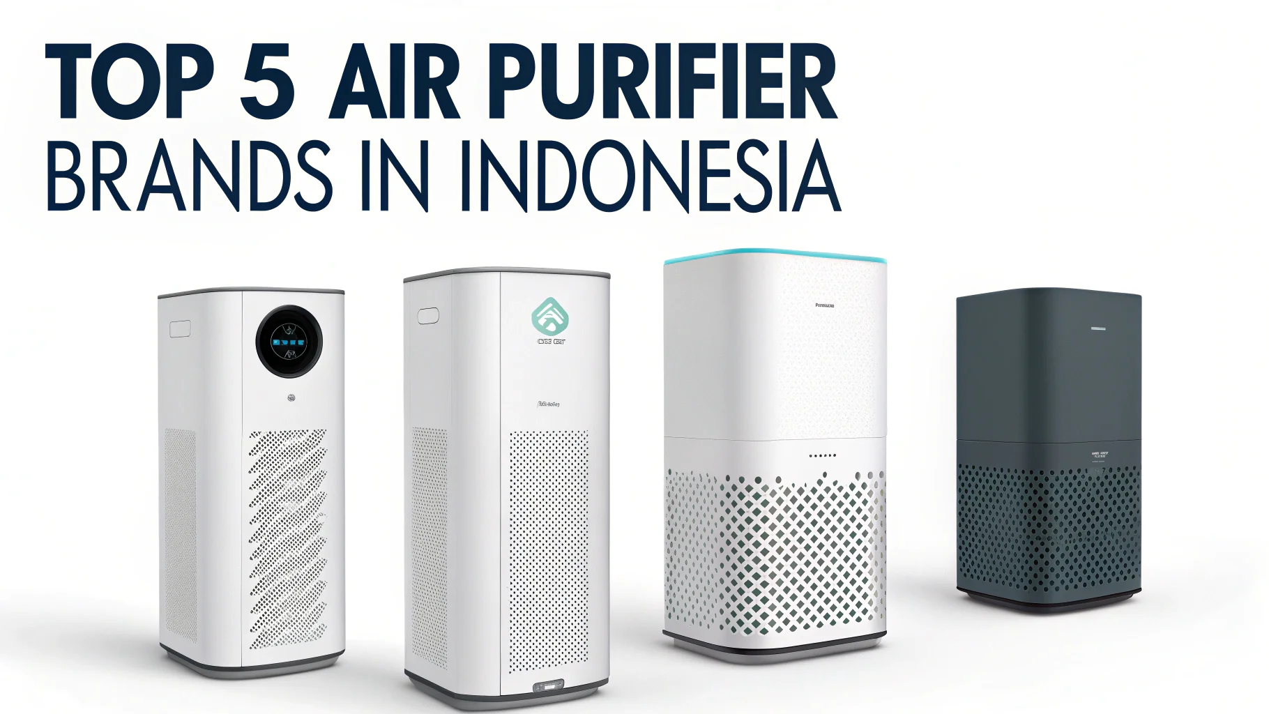 Logos of the top 5 air purifier manufacturers in Indonesia