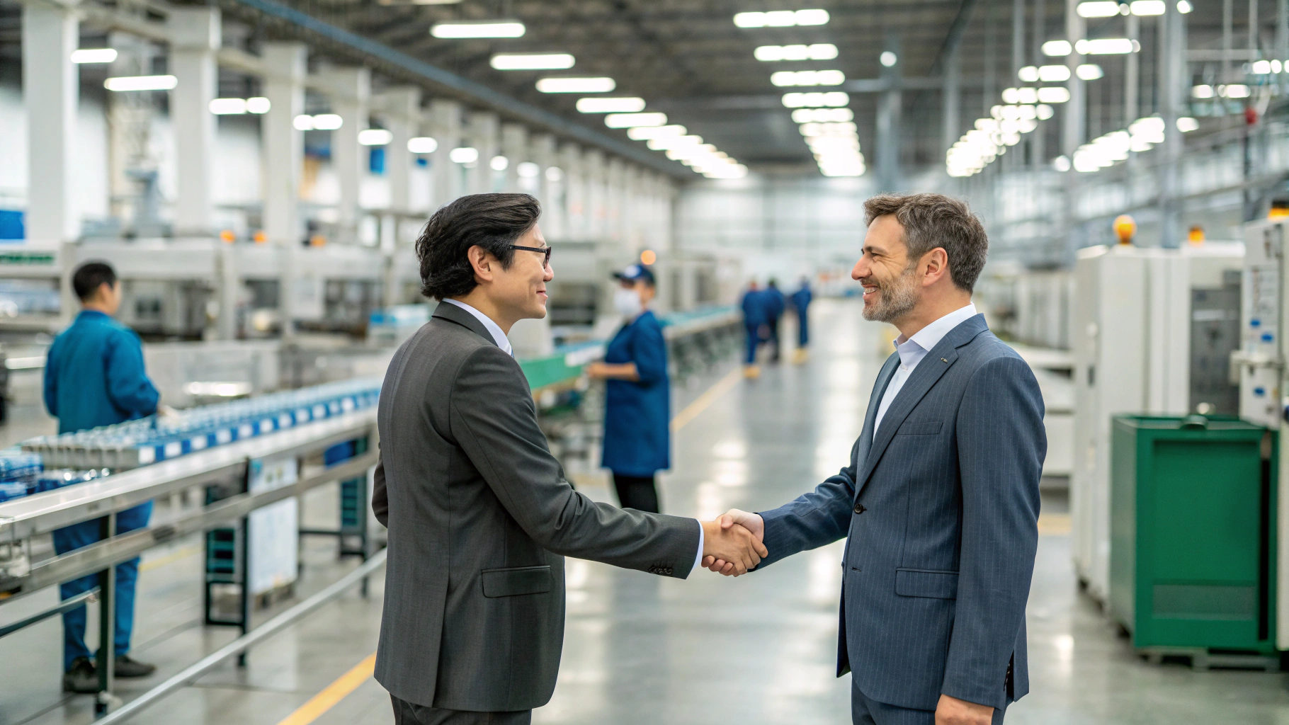 two business professionals shaking hands in front (1)