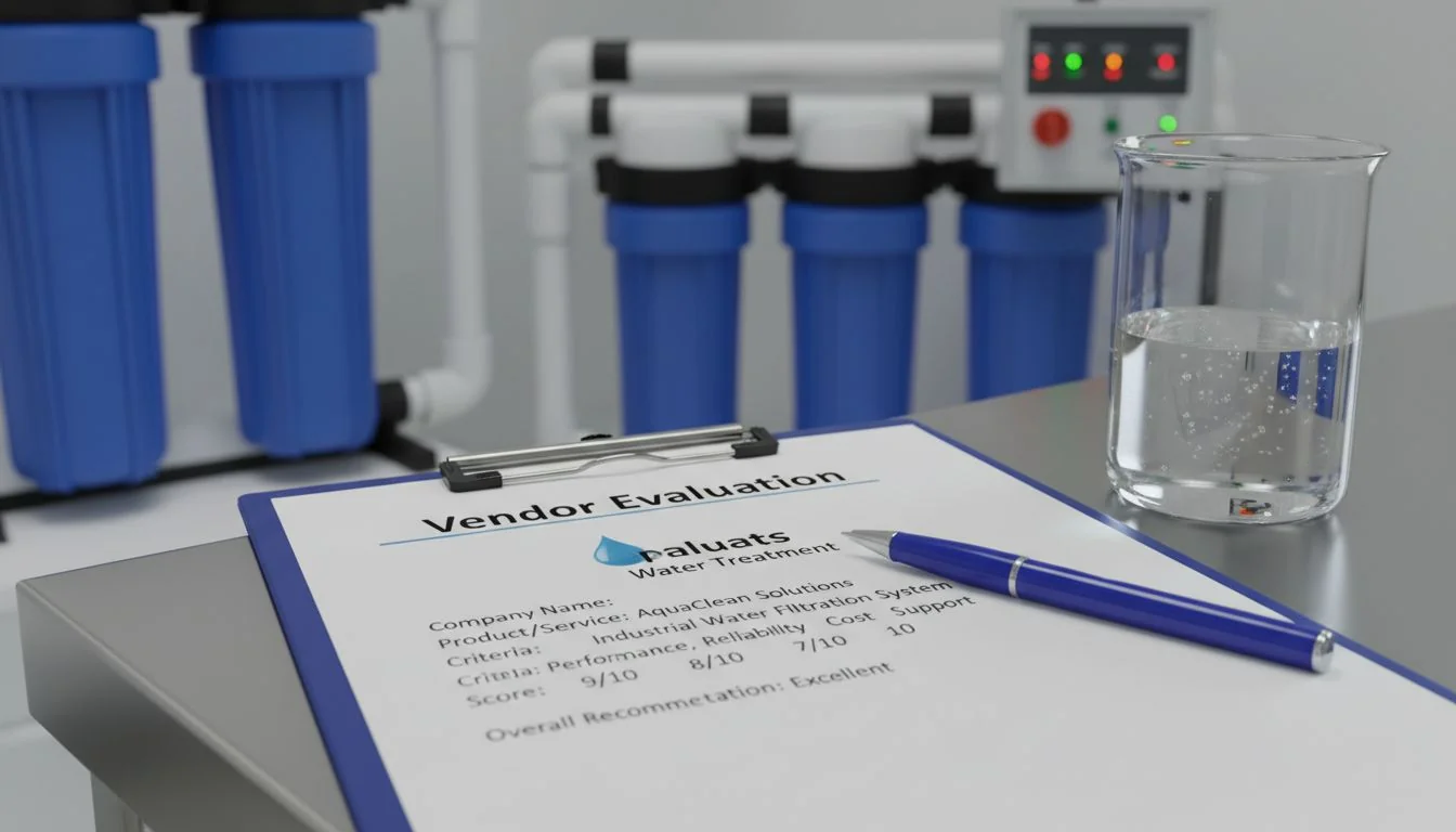 vendor evaluation water treatment