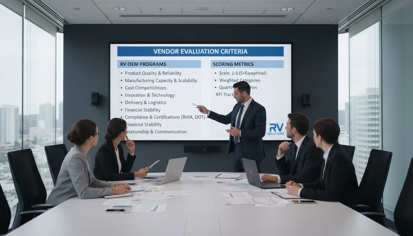 Vendor evaluation for RV OEM programs
