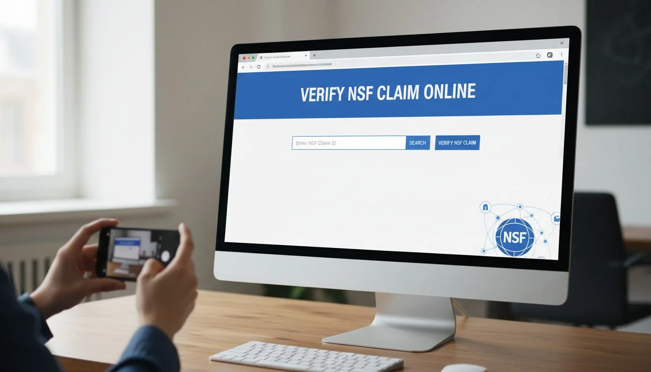 verify NSF claim online