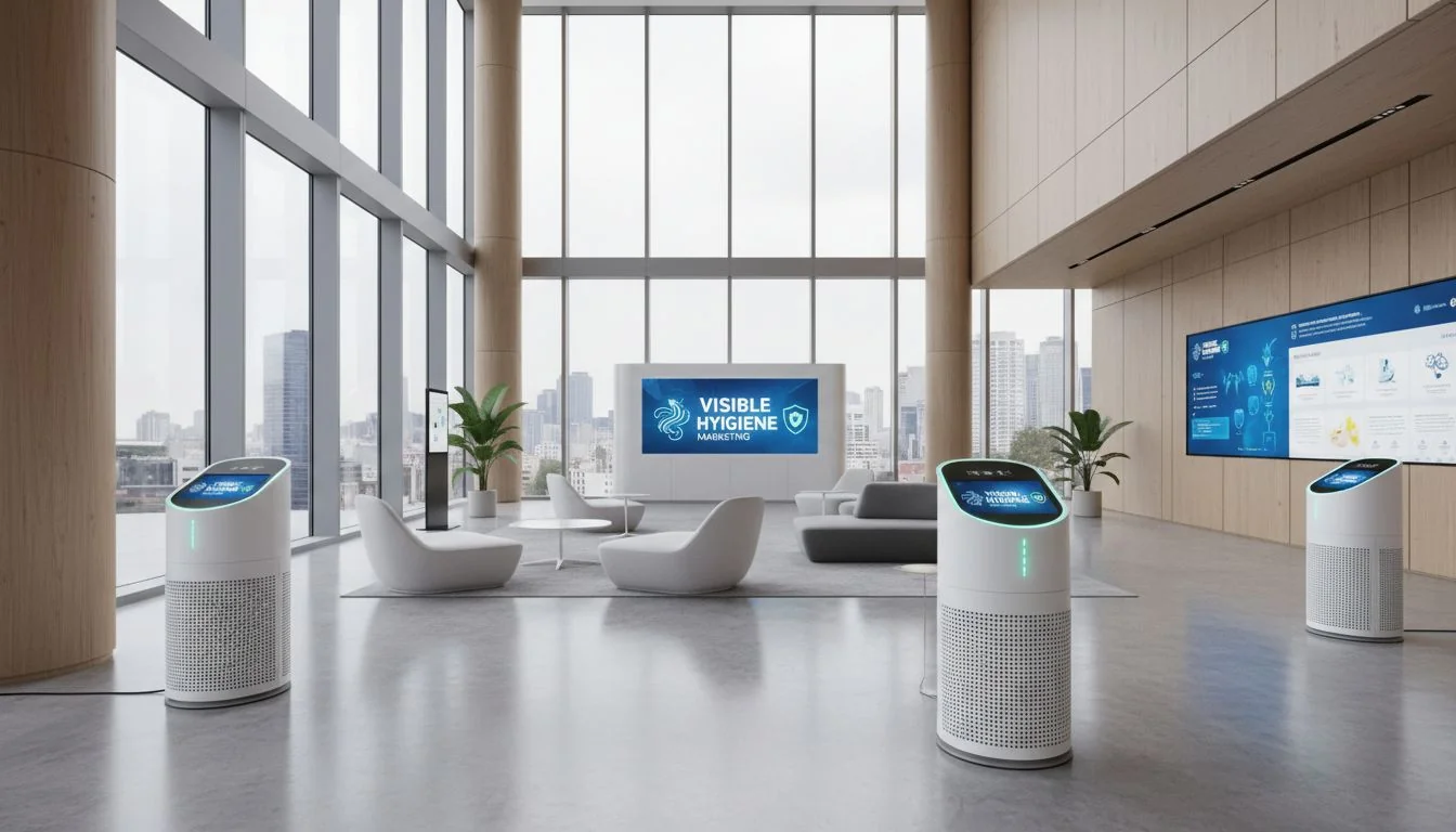 modern lobby with air purifier