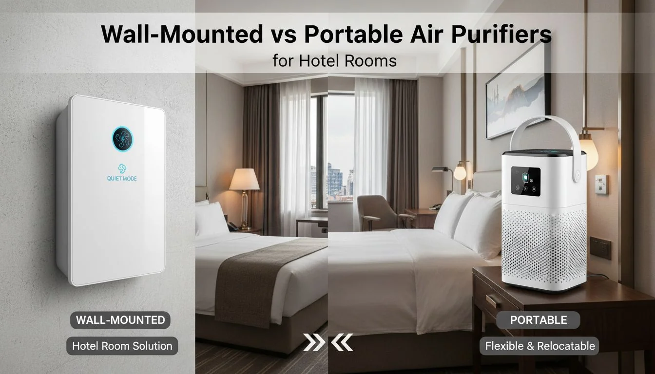 Wall-Mounted vs Portable Air Purifiers Wall-Mounted vs Portable Air Purifiers for Hotel Rooms