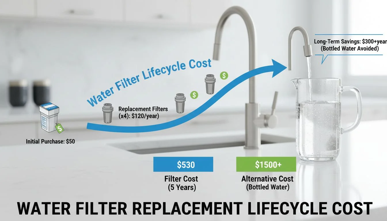 water filter replacement lifecycle cost