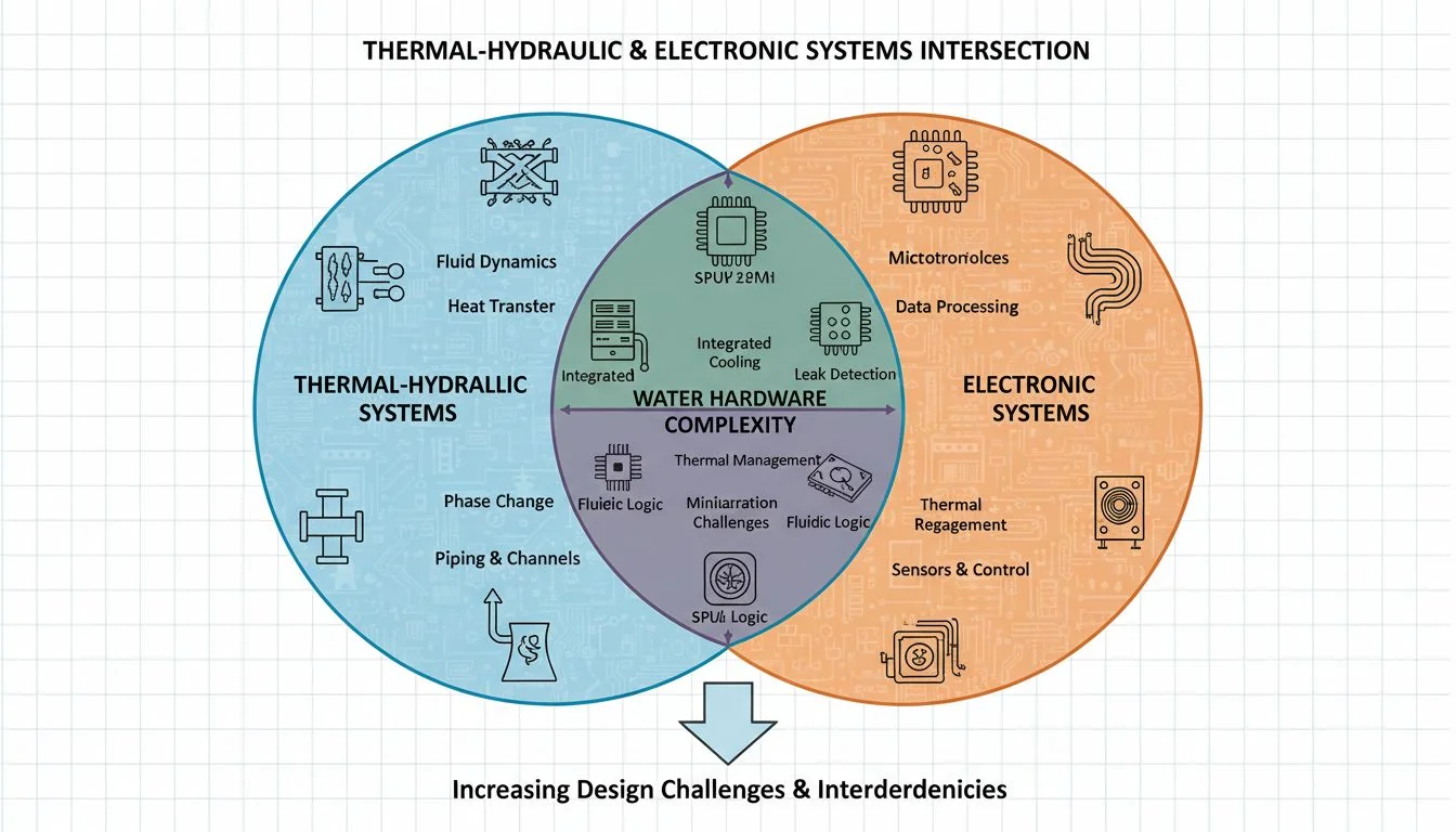 diagram showing the intersection of thermal hydraulic and electronic systems