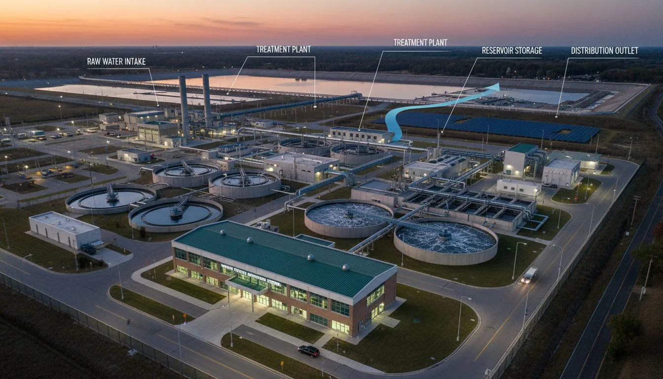 water system facility operations layout