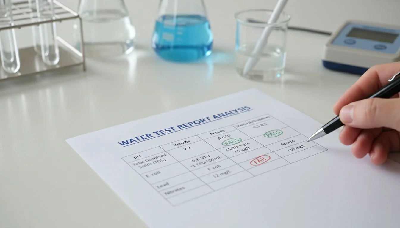 water test report analysis